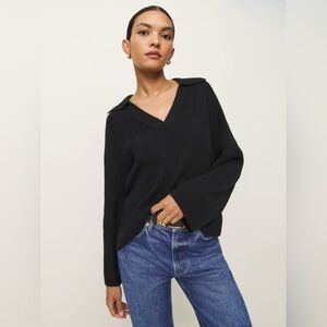 Reformation Esther Cashmere Blend Oversized Polo